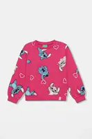 Dětská bavlněná mikina United Colors of Benetton růžová barva, vzorovaná, 3UNPG10KD