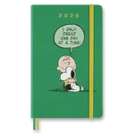 Diář Moleskine Peanuts 2026 - tvrdé desky, L, denní, zelený