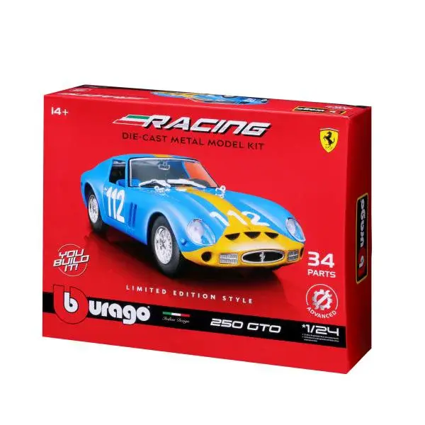 Bburago 1:24 Ferrari Racing Model KIT - stavebnice GTO 250 Blue