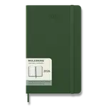 Diář Moleskine 2026 - tvrdé desky L, týdenní, tmavě zelený
