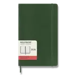 Diář Moleskine 2026 - měkké desky L, denní, tmavě zelený