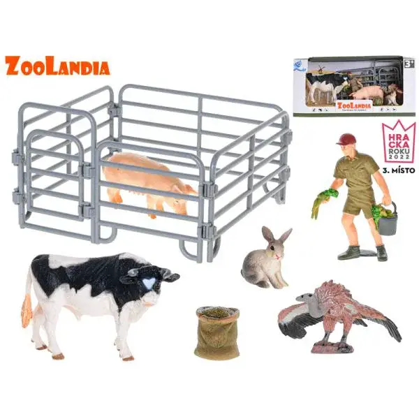 Zoolandia býk se zvířátky z farmy s doplňky