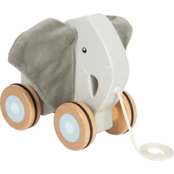 small foot Dřevěná tahací hračka Slon se šustivými oušky