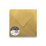 Barevná obálka Clairefontaine 165 × 165 mm, olizová, 20 ks - zlatá