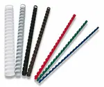 Plastový hřbet pro kroužkový vazač - průměr 10 mm, 100 ks, černý