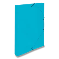 Box na dokumenty Transparent, A4, hřbet 30 mm - modré