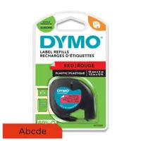 Originální pásky Dymo pro štítkovač LetraTag, 12 mm x 4 m - červená plastová