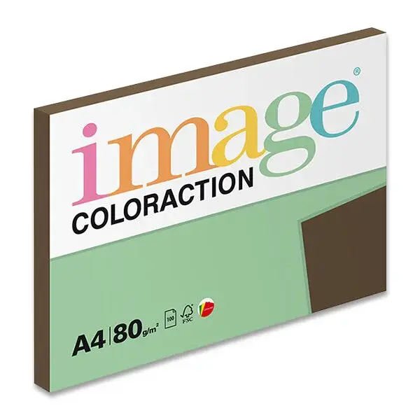 Barevný papír Image Coloraction, 80 g, 100 listů - hnědý