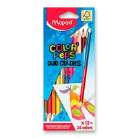 Pastelky Maped Color'Peps Duo - oboustranné pastelky, 24 barev