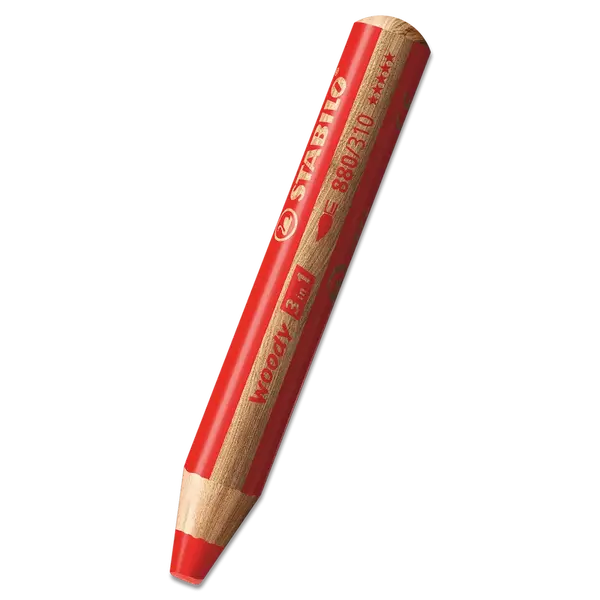 Pastelka STABILO woody 3 in 1 - červená