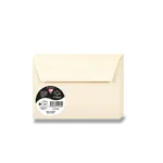 Barevná obálka Clairefontaine, C6, samolepicí, 20 ks - krémová