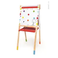 Janod Dřevěná magnetická tabule Splash oboustranná a nastavitelná s 13 doplňky