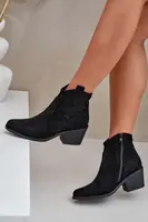 S. BARSKI Dierované Kovbojské Čižmy Na Zips Eko Semišové S.Barski