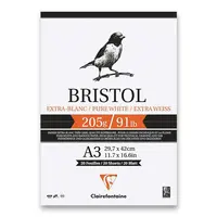 Blok Clairefontaine Bristol - A3, 20 listů, 205 g