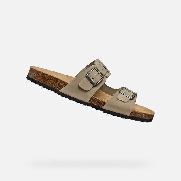 Light grey men's slippers Geox Ghita - Men's