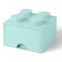 LEGO® úložný box 4 - se zásuvkou aqua 250 x 250 x 180 mm