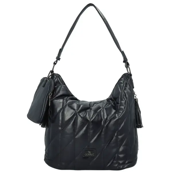 Stylová dámská koženková kabelka na rameno Coveri Maricel, tmavě modrá