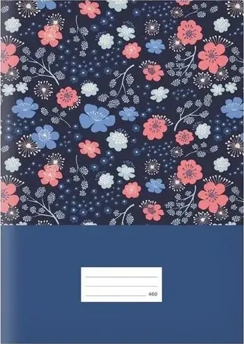Školní sešit A4 460, nelinkovaný, květiny