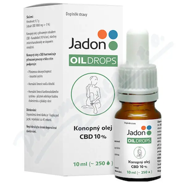 JADON oil drops konopný olej CBD 10% 10 ml