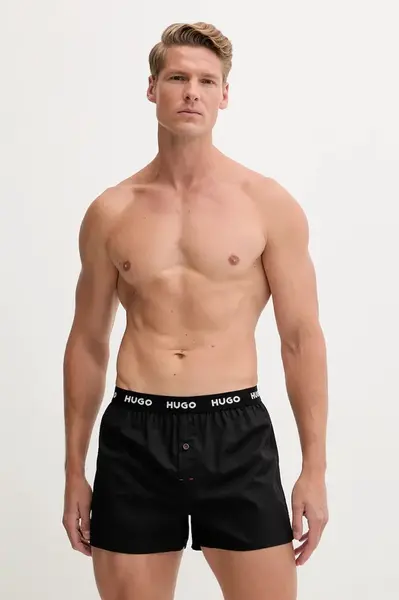 Bavlněné boxerky HUGO WOVEN BOXER TRIPLET 3-pack