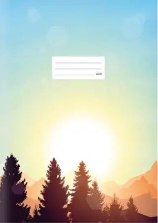 Školní sešit A4 444, linkovaný, východ slunce