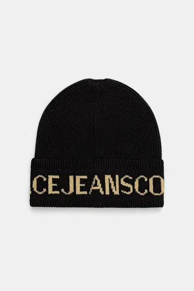 Čepice s vlnou Versace Jeans Couture