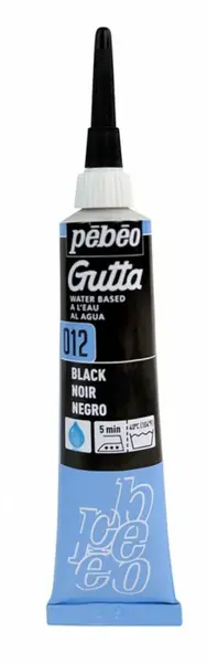 Gutta na hedvábí Pébéo 20ml – černá