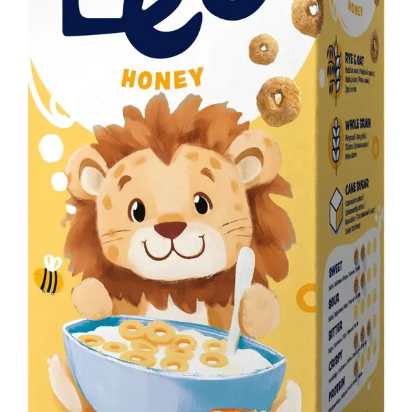 NORDCRUNCH Happy Leo BIO Cereální kroužky s medem 150 g