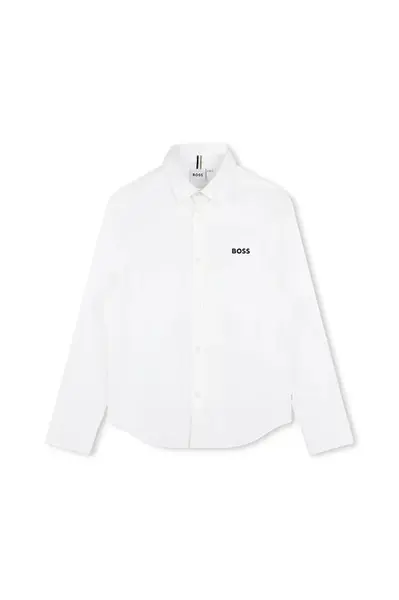 Dětská bavlněná košile BOSS
