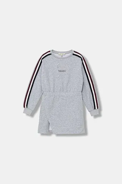 Dívčí šaty Twinset šedá barva, mini, 252GJ201A