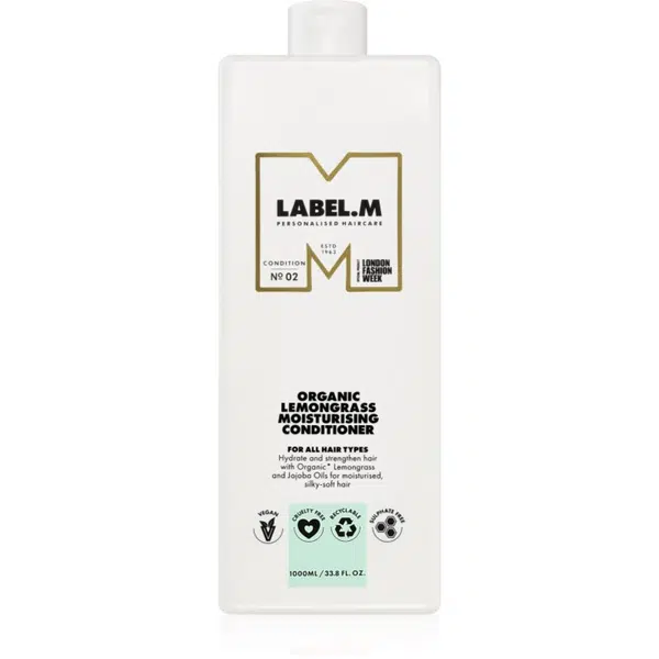 label.m Organic Lemongrass Moisturising Conditioner hloubkově hydratační kondicionér s citronem a citronovou trávou 1000 ml