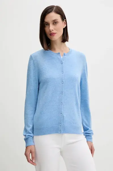 Vlněný kardigan United Colors of Benetton zelená barva