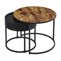 MID.YOU KONFERENČNÍ STOLEK, hnědá, černá, kov, kompozitní dřevo, 60/60/45 cm