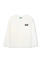 Dětské bavlněné tričko s dlouhým rukávem Kenzo Kids bílá barva, K61496