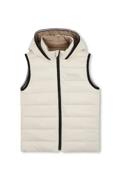 Dětská vesta BOSS béžová barva, J52395