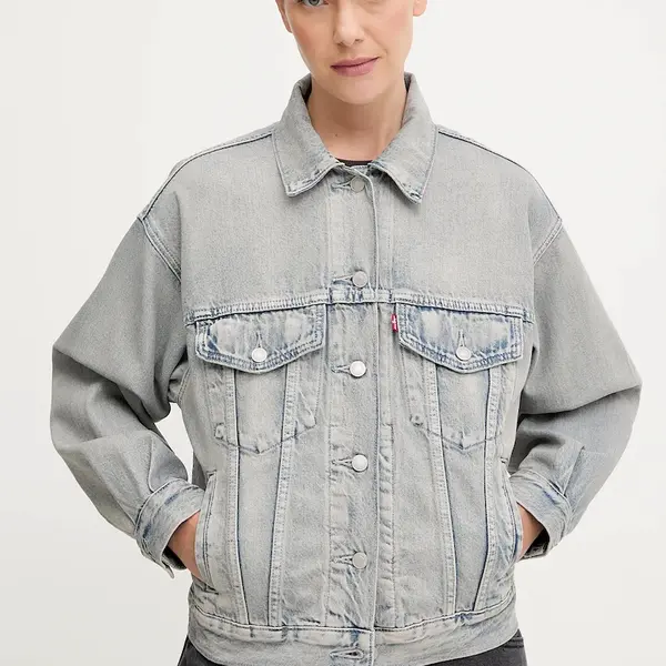 Džínová bunda Levi's modrá barva, přechodná, oversize, A1743