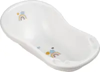 Baby Nellys Dětská vanička s výpustí, 84 cm Rainbow, - bílá