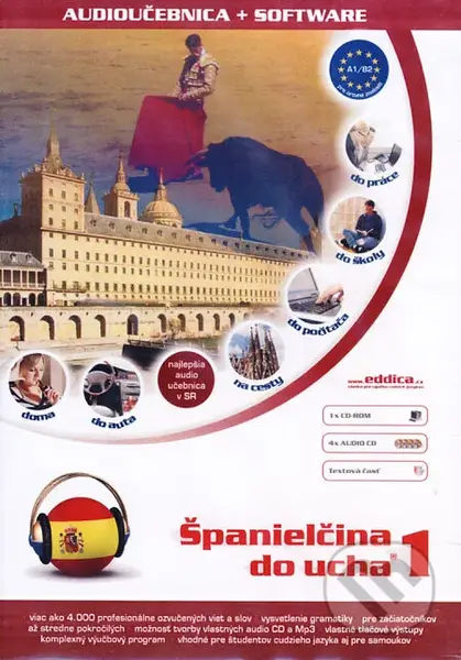 Španielčina do ucha 1 (1 x CD-ROM, 4 x audio CD, textová časť)