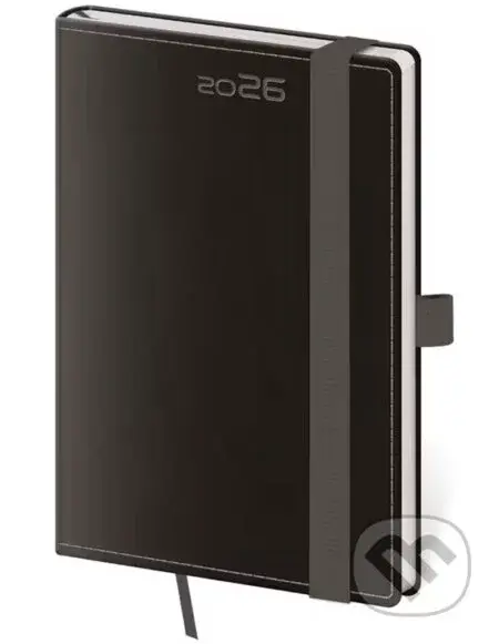 Kapesní diář 2026 Double Black s poutkem