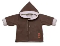 Rastúci obojstranný svetrík s kapucňou Hand Made, hnedá-béžová, veľ. 68/74