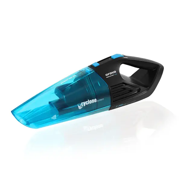 Vysokovýkonný ručný vysávač, modročierny
