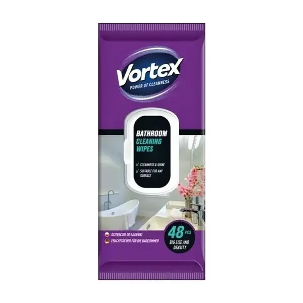 2x Čistiace obrúsky Vortex do kúpelne 48ks-Alufix