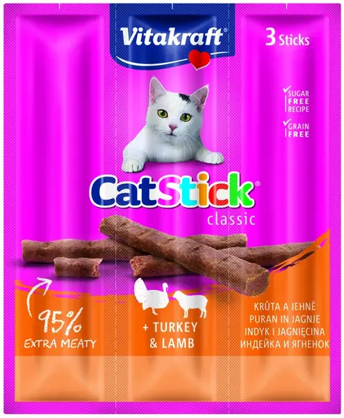 Vitakraft Cat Stick morka - jahňa