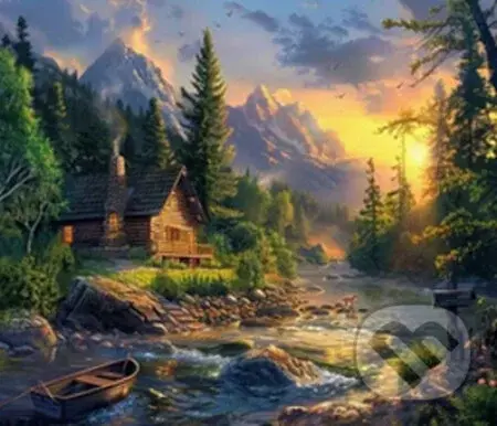Diamantové malování Chata u brodu