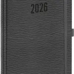 NOTIQUE Týždenný diár Rivoli 2026 (sivý) (stĺpcový, s pútkom na pero, elastické zatváranie)