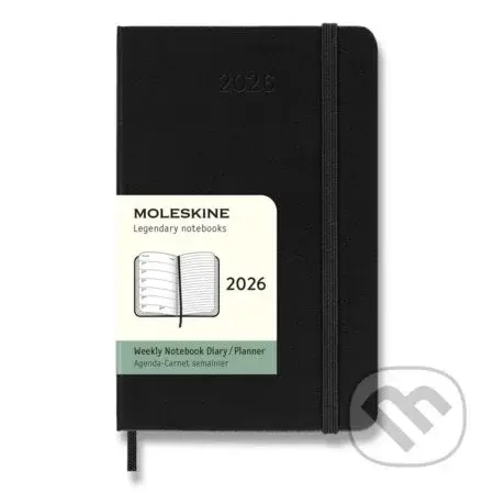 Moleskine – 12-mesačný týždenný plánovací zápisník (diár) 2026 - čierny