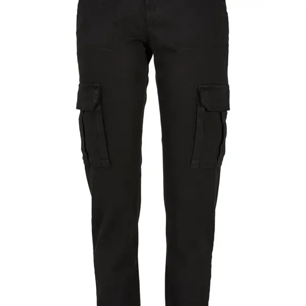 Women's utility trousers made of cotton twill black