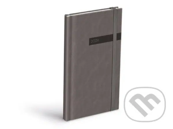 Diář 2026 T806 PU s gumkou gray