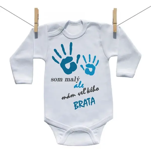Boodyy Body s dlhým rukávom Som malý ale mám veľkého brata 74 (6-9 mesiacov)