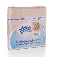 XKKO Organic Bird Eye - Natural, Plienky z biobavlny, 70x70